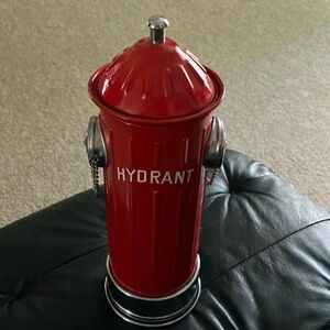 Vintage Musical Red Fire Hydrant liquor Decanter Chrome Material